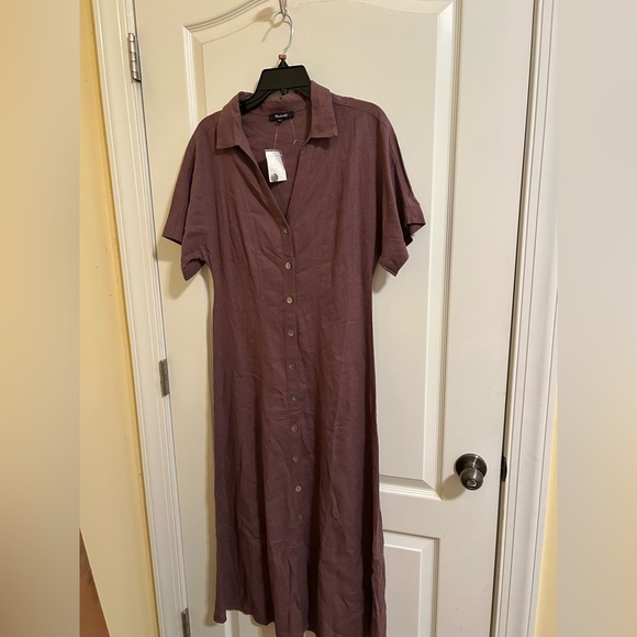 Madewell Short-Sleeve Button-Front Midi Shirtdress - NWT - Picture 3 of 9